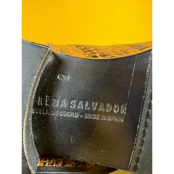 Freda Salvador Joan Chelsea Boots Womens 5 M Brass Snake Embossed Leather NWB - Picture 9 of 11